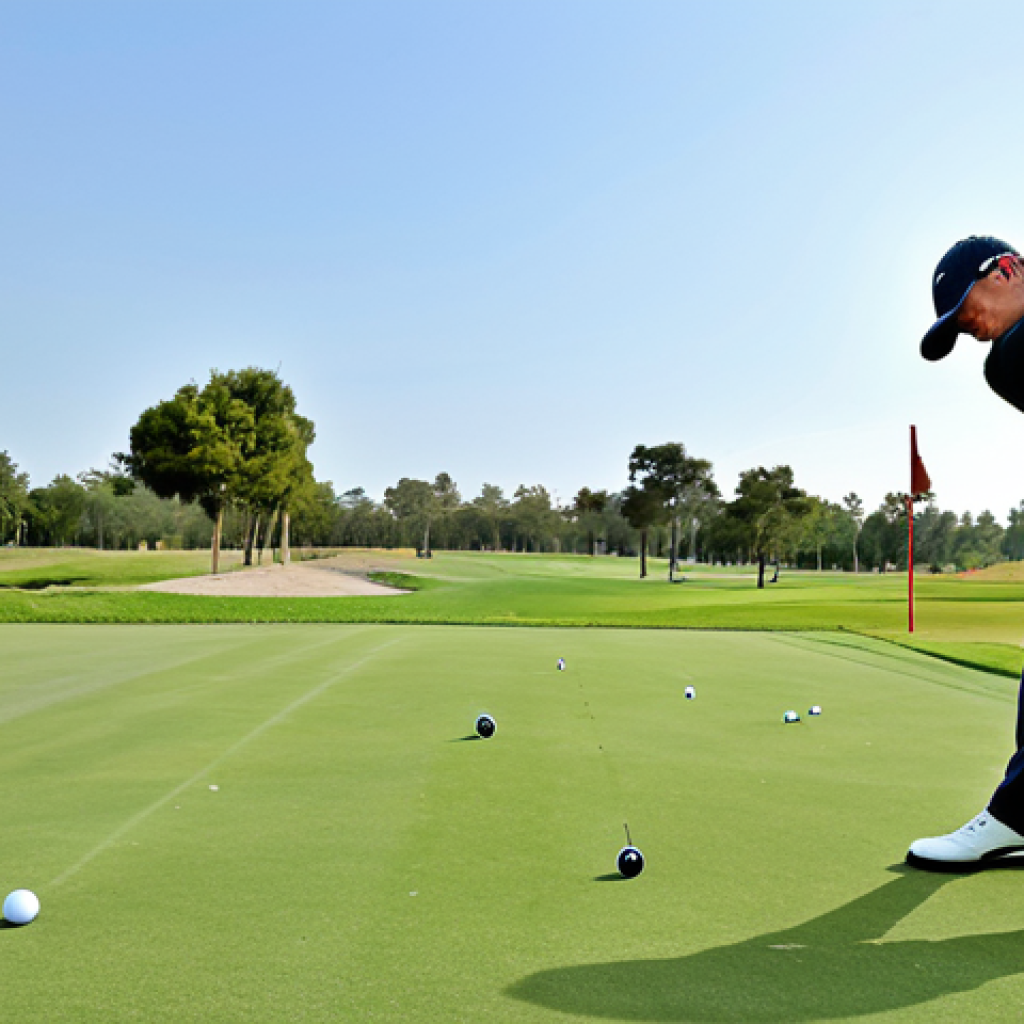 Focused Golf Practice**
"A golfer, fully clothed in appropriate golf attire, practicing their swing at a driving range. They are focused and determined, with perfect anatomy and natural proportions. In the background, other golfers are practicing. Safe for work, appropriate content, professional golf photography, high quality, modest clothing."
**