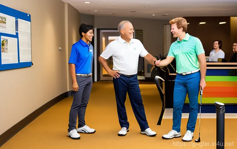 골프 레슨 마케팅 전략 - **Prompt:** A dynamic and engaging indoor golf lesson. A friendly female golf coach in her late 30s,...